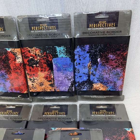 8x Design Perspectives Wallpaper Border, Modern Color Splash 90s, 120 ft Total - Picture 3 of 6